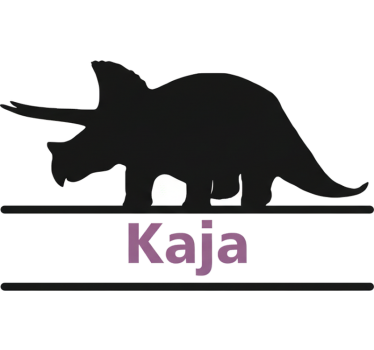 Triceratops illustration sticker - TenStickers