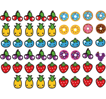 Customisable sticker cute cartoon fruit decal - TenStickers