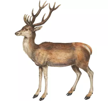 Vintage Deer Stag Living Room Wall Decor - TenStickers