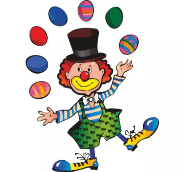 Juggling Clown Kids Sticker - TenStickers