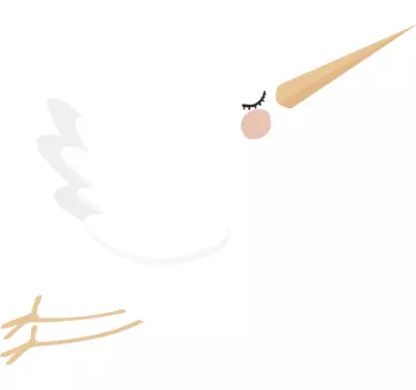 Flying stork bird decal - TenStickers
