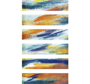 Watercolour Design Stair Decal - TenStickers