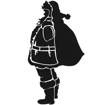 Father Christmas Silhouette Sticker - TenStickers