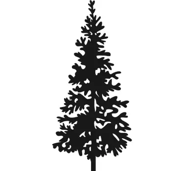 Christmas Tree Silhouette Wall Sticker - TenStickers