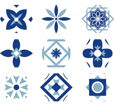 Colored hexagons vinyl sticker floor tile - TenStickers
