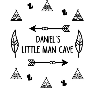 Small cave glass door decal - TenStickers