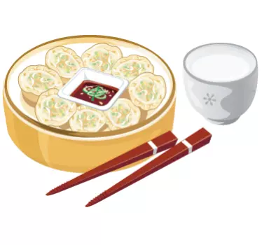 Cuisine wall sticker delicious dumpling set - TenStickers