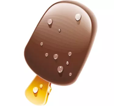 Chocolate Coated Ice Cream Decal - TenStickers