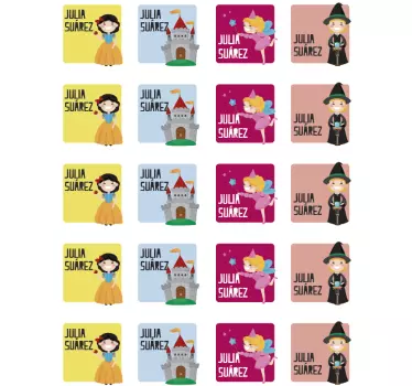 Labels for notebooks fairy tale wall decal - TenStickers