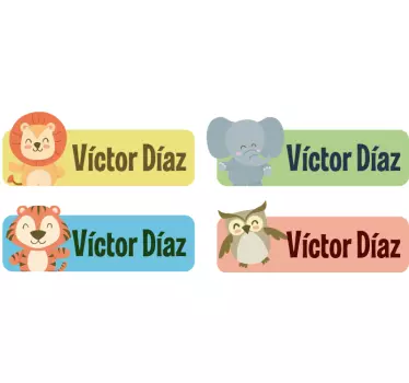Personalised Animal Notebook Sticker - TenStickers