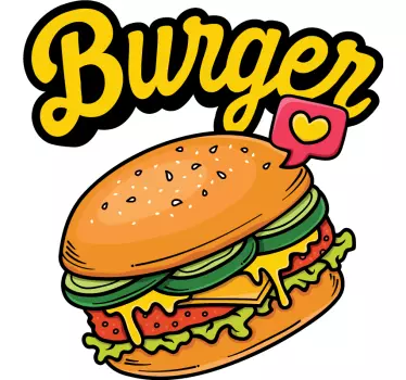 Colour Hamburger Sandwich Decal - TenStickers