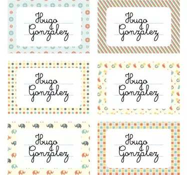 Personalised name educational sticker - TenStickers