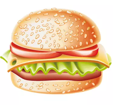 Burger Iconic Representation cuisine wall sticker - TenStickers