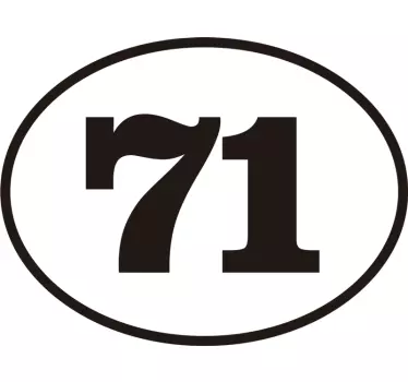 Racing number vehicle motorbike sticker - TenStickers