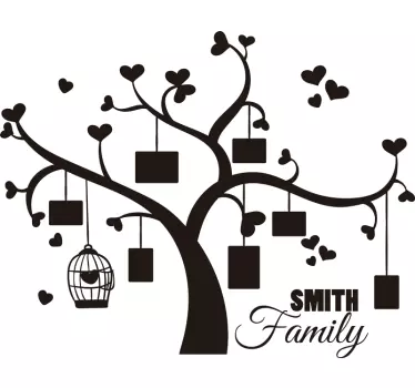 Heart family tree Living Room Wall Decor - TenStickers