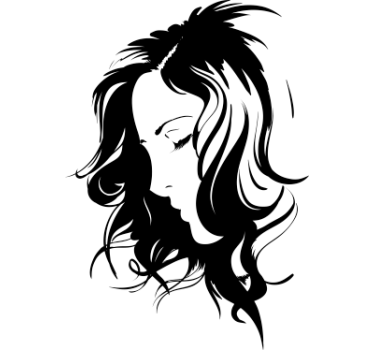 Silhouette Face Wall Decal - TenStickers