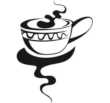 Hot Cup Drink Wall Sticker - TenStickers