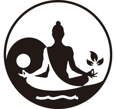 Meditating Buddha Home Wall Sticker - TenStickers