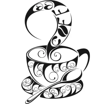 Cup of Coffee Wall Sticker - TenStickers