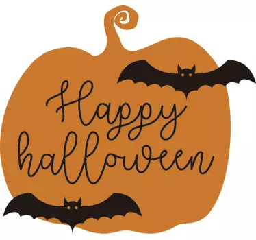 Happy Halloween pumpkin halloween sticker - TenStickers