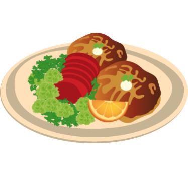 Food sticker colorful platter showcase - TenStickers