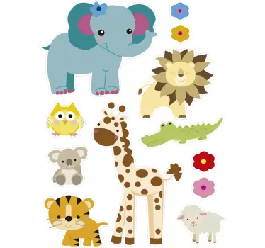 Jungle kids wild animal sticker - TenStickers