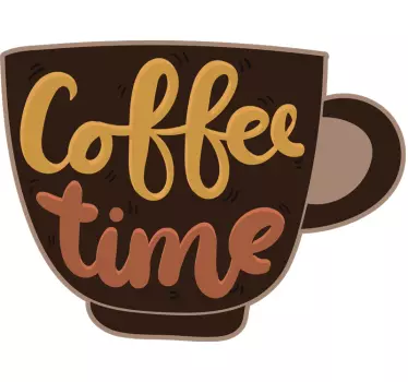 Coffee Time Invitation cuisine wall sticker - TenStickers