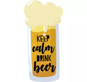 Drink beer drink wall decal - TenStickers