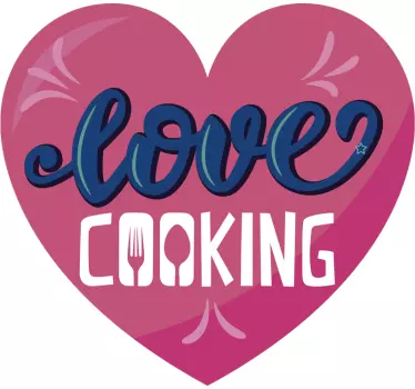 Cuisine wall sticker love for cooking - TenStickers