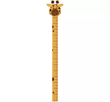 Giraffe meter height chart sticker - TenStickers