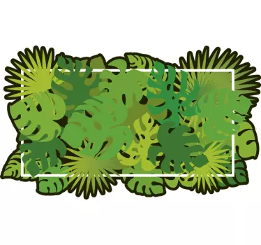 Nature tropical leaves headboard wall sticker - TenStickers