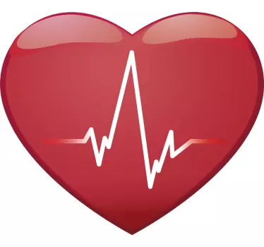 Heart wave  headboard wall sticker - TenStickers