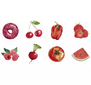 Red  food wall sticker - TenStickers
