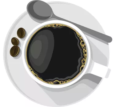 Coffee Cup Overhead cuisine wall sticker - TenStickers