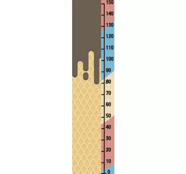 Ice cream meter height chart decal - TenStickers