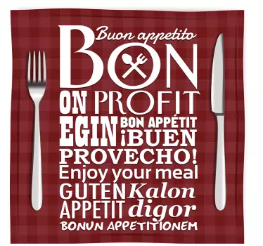 Enjoy Your Meal Every Day cuisine wall sticker - TenStickers