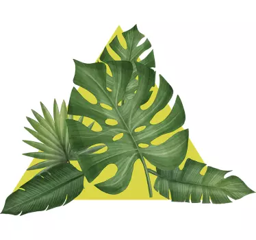 Tropical leaves plant wall decal - TenStickers