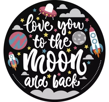 Love you to the moon space decal - TenStickers