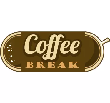 Coffee break drink wall decal - TenStickers
