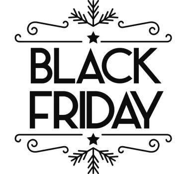 Festive black Friday window sticker - TenStickers