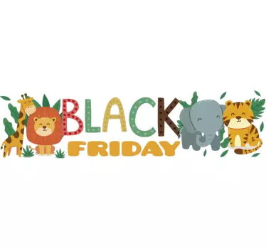 Black friday children's shop window sticker - TenStickers