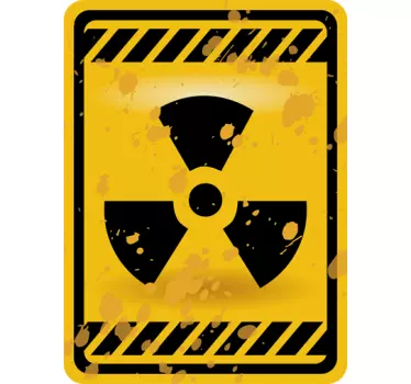 Radioactive Sign Door Sticker - TenStickers