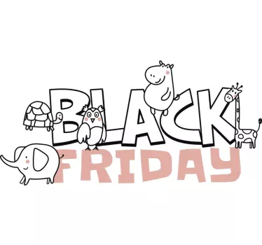 Black Friday children's shop window sticker - TenStickers