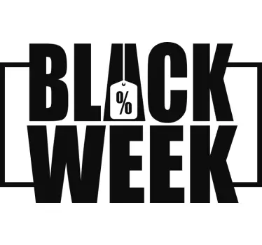 Black week window sticker - TenStickers