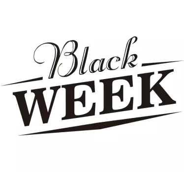 Black week window sticker - TenStickers