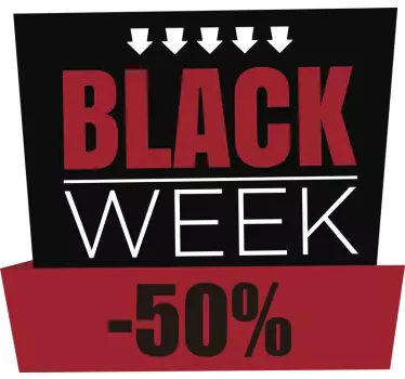 black week sale window sticker - TenStickers