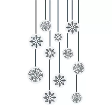 Snowflake window christmas wall sticker - TenStickers