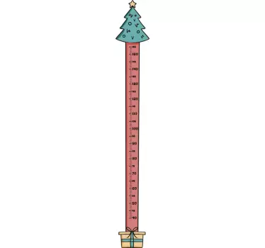 Christmas Growth Chart height chart wall sticker - TenStickers