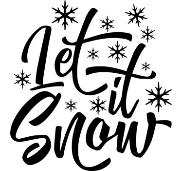 Let it snow christmas wall decal - TenStickers