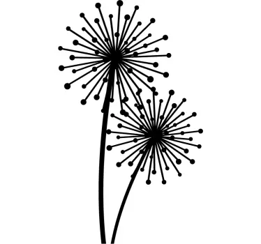 Dandelion plant window sticker - TenStickers